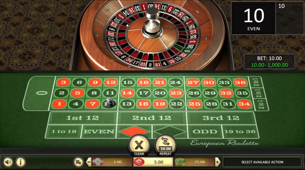 Playing roulette in LuckyStar Online Casino